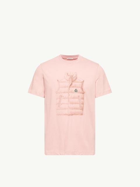 Moncler Down Jacket Print Cotton T-Shirt