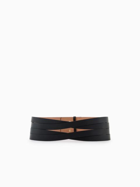 GIORGIO ARMANI ASV high-waisted leather belt