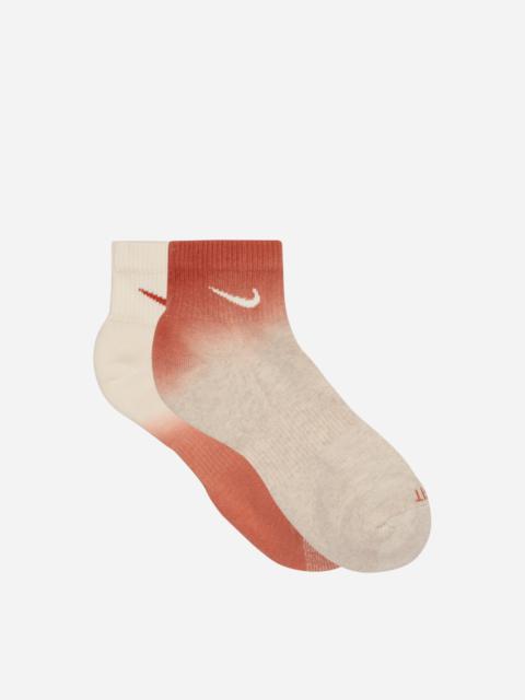 Nike Everyday Plus Cushioned Ankle Socks Red / Cream