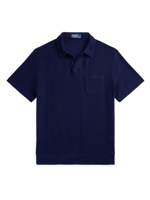 Polo Ralph Lauren Men's Textured Cotton Johnny Collar Polo - Cruise Navy