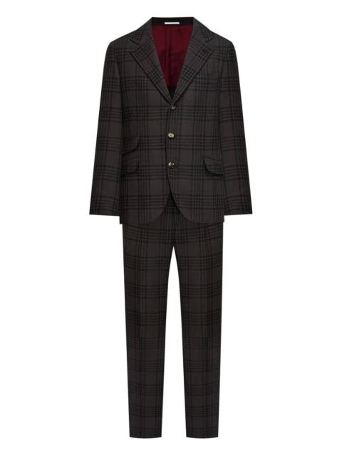 Brunello Cucinelli single-breasted plaid suit