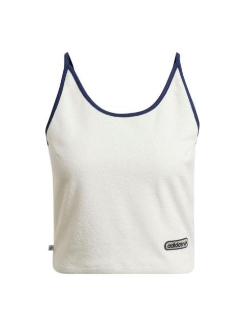 adidas (WMNS) adidas Short Towel Terry Tank Top 'White' HL6584