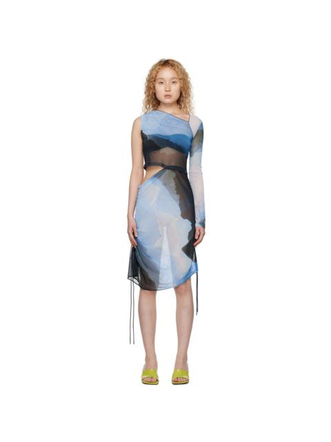 SSENSE Exclusive Blue Landscapes Midi Dress