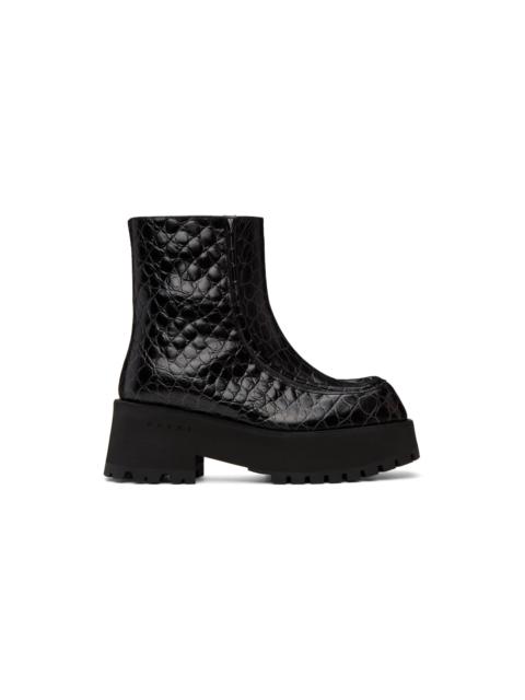 Marni Black Zip Boots