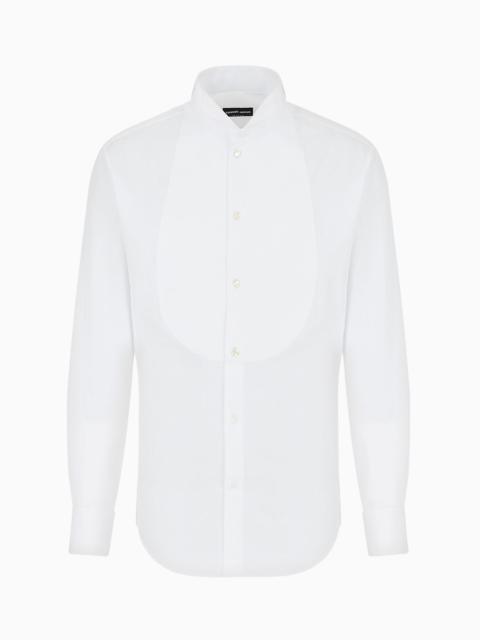 GIORGIO ARMANI Icon tuxedo shirt in cotton poplin