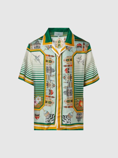 CASABLANCA CUBAN COLLAR SHORT SLEEVE SHIRT