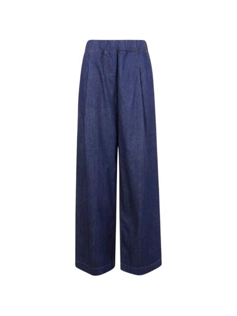 Dries Van Noten "Pila" Denim Cropped Trousers