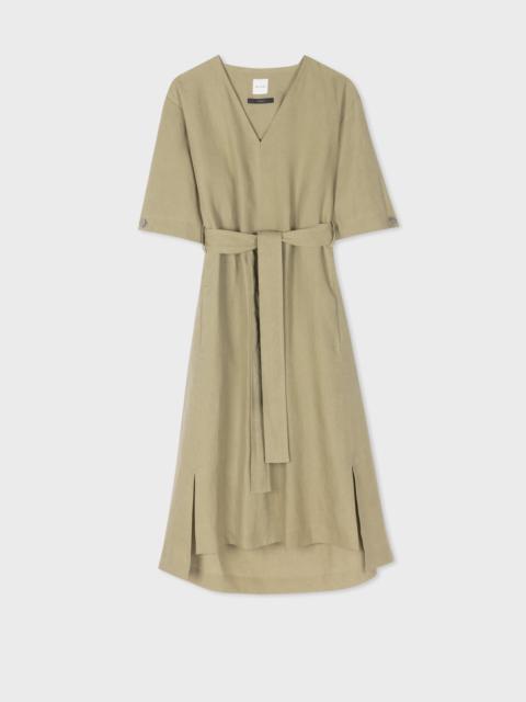 Paul Smith Pale Khaki Tie Waist Dress