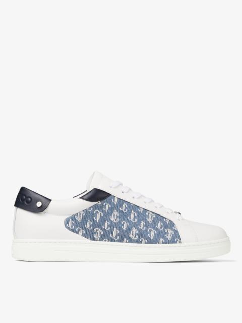 Rome/m
White Leather and Denim JC Monogram Pattern Low-Top Trainers