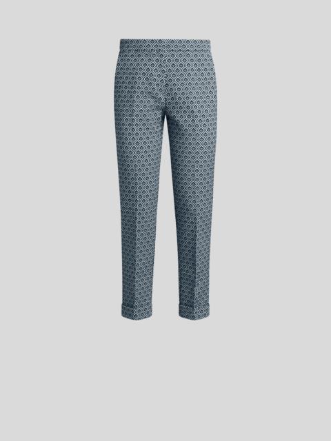 Etro COTTON TROUSERS WITH MEDALLIONS AND FLOWERS