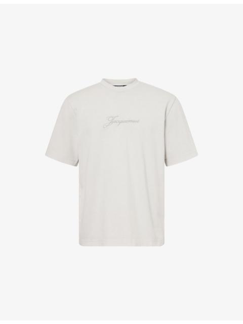 JACQUEMUS Pigmento Log-Embroidered Cotton T-Shirt