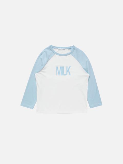 Acne Studios Milk graphic t-shirt - Pale blue/white
