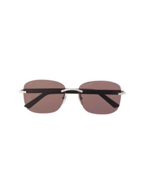 C Décor rimless rectangular-frame sunglasses