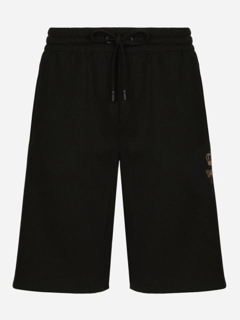 Dolce & Gabbana Jersey jogging shorts with embroidery
