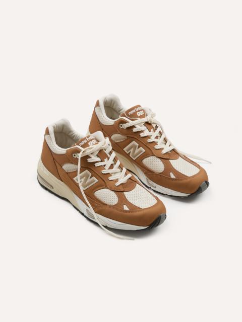 New Balance New Balance 'Luxe Nubuck' Chipmunk and Birch Made in UK 991v1 Trainers