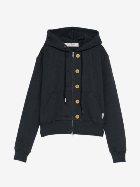 KIMHĒKIM Ash-button zip-up hoodie