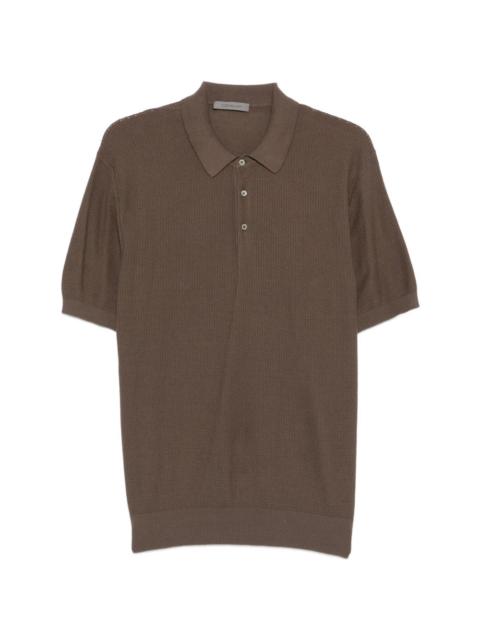 CORNELIANI textured-knit polo shirt