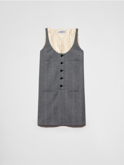 Prada Pinstriped mini-dress