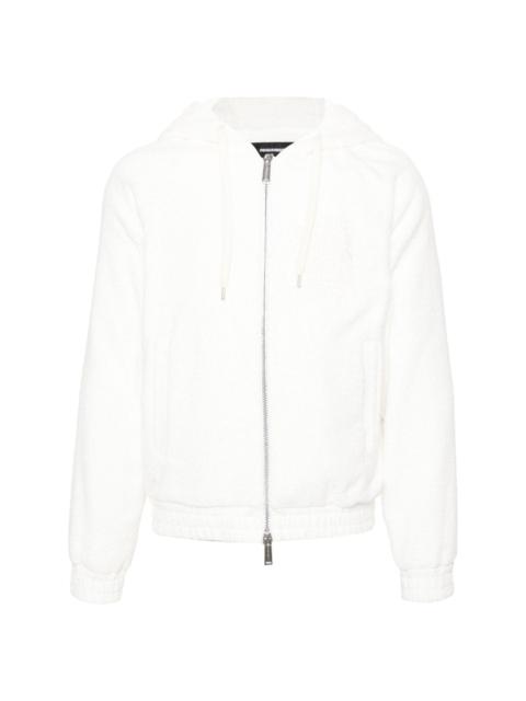 DSQUARED2 logo-embroidered terry-cloth jacket