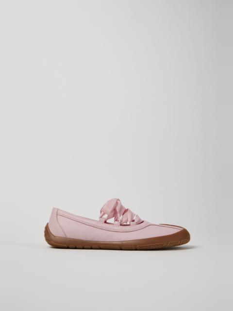 CAMPER Peu Path+ Pink Leather Ballerinas for Women.