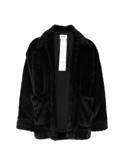 doublet panda-motif faux-fur jacket