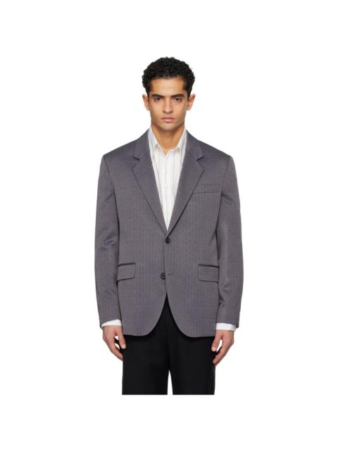 HUGO Gray Checked Modern-Fit Blazer