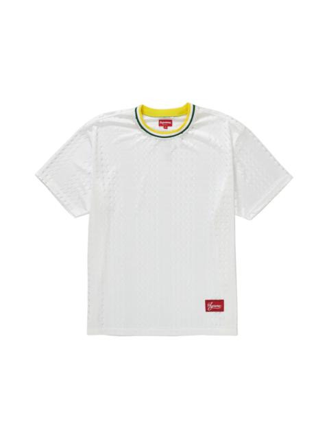 Supreme Supreme Perforated Stripe Warm Up Top White