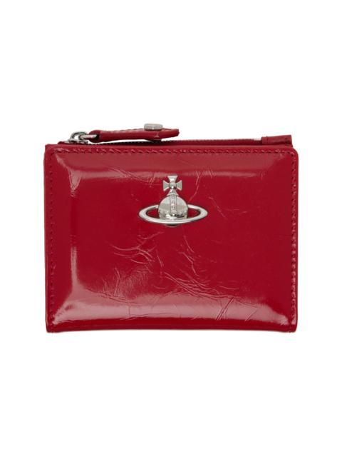 Vivienne Westwood Red Slim Flap Card Holder