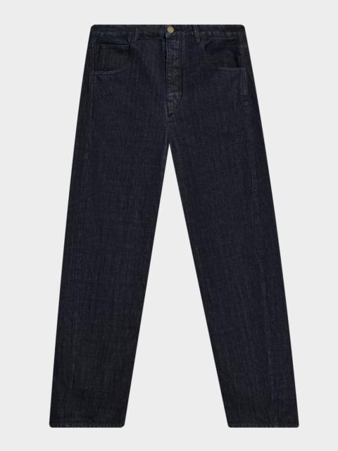 JACQUEMUS Men's The Mirada de-Nîmes Curved Denim Pants