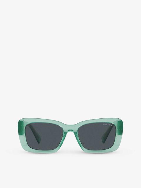 MU 07YS Glimpse semi-transparent acetate sunglasses