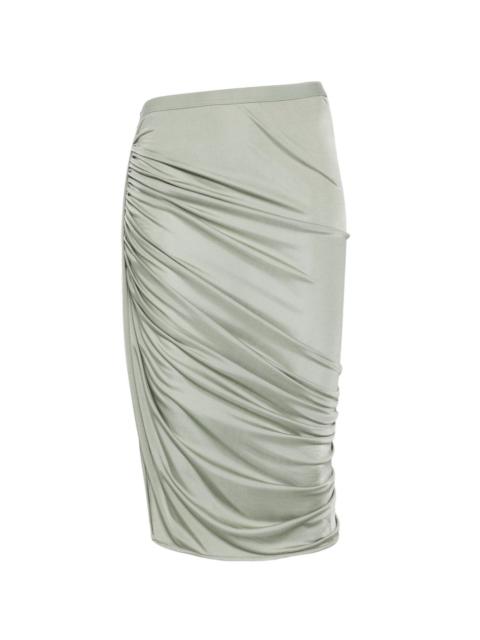 Rick Owens Lilies draped midi skirt