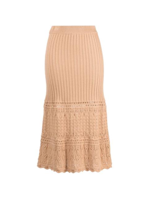 Moschino knitted mid-length skirt