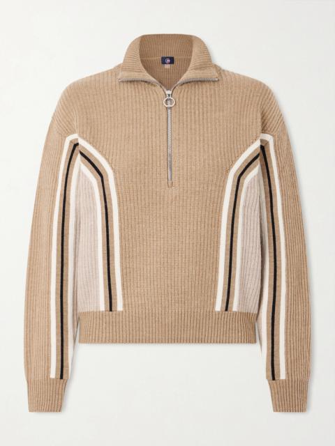 Fusalp Mirala Striped Ribbed Wool Sweater