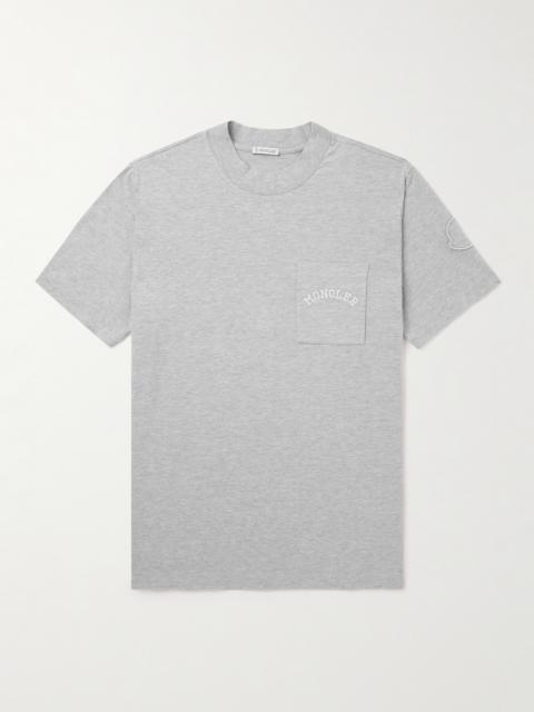 Moncler Logo-Embroidered Cotton-Blend Jersey T-Shirt