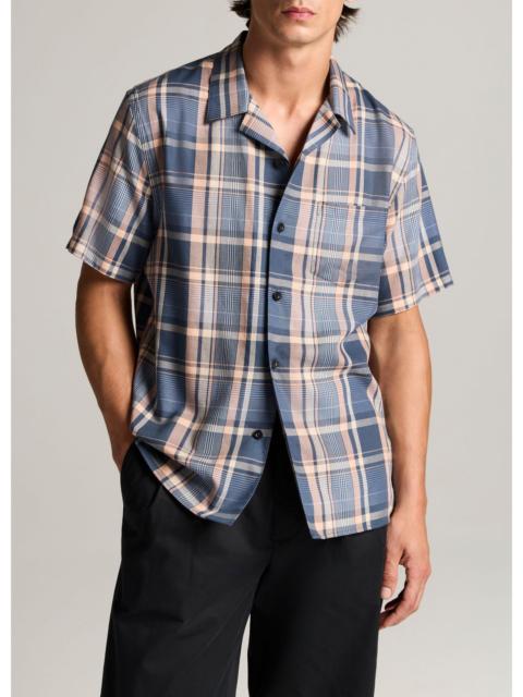 Vince Prine Plaid Cotton-Blend Cabana Shirt