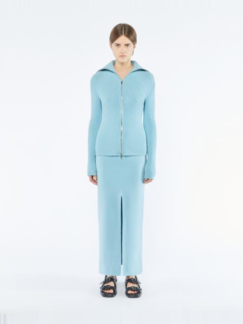 Nanushka FEJA - Terry-knit zip-through sweater - Sky