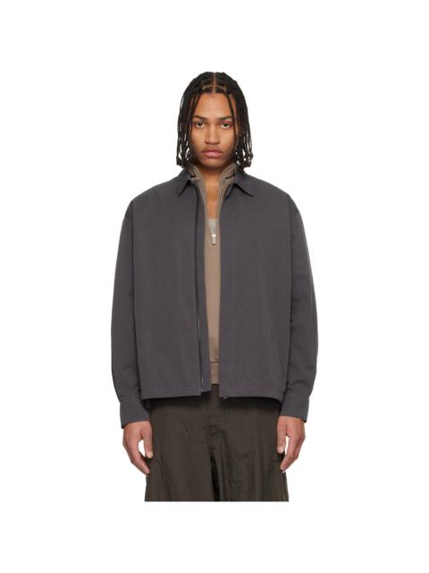 LE17SEPTEMBRE Gray Zip Shirt