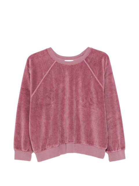 SUZIE KONDI Samos velour raglan-sleeve sweater