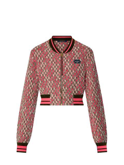 Louis Vuitton Damier Tweed Cropped Bomber Jacket