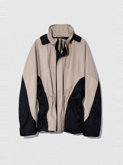 YAKA JACKET BEIGE-BLACK WR COTTON AND NYLON