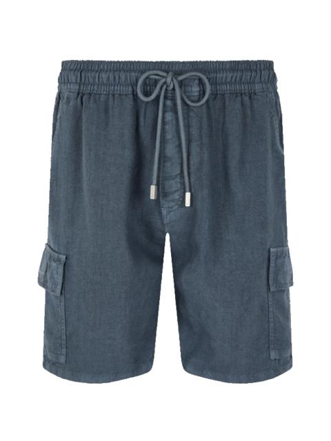Vilebrequin Men Linen Bermuda Shorts Natural Dye