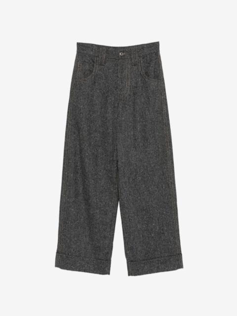 Brunello Cucinelli flecked wide-leg trousers