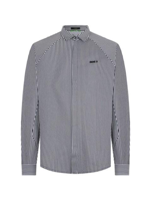 BOSS striped long-sleeve shirt