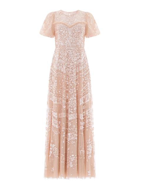 Needle & Thread Anais Sequin Short Sleeve Gown