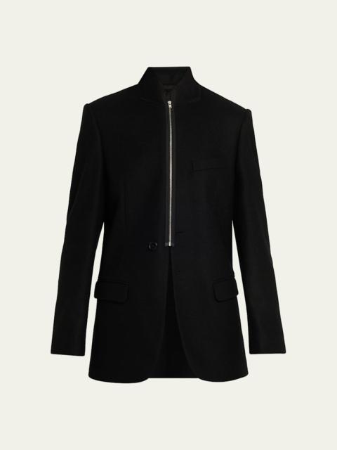 Maison Margiela Zip-Front Longline Blazer