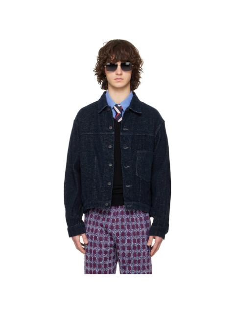 NEEDLES Navy Darts Bottom Jacket