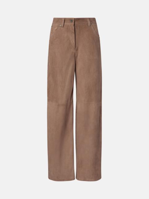 Brunello Cucinelli Suede wide-leg pants