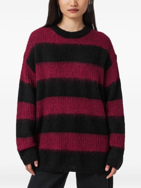 ALLSAINTS Onyx striped long-sleeve sweater