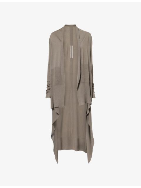 Rick Owens Draped Open-Front Wool Cardigan
