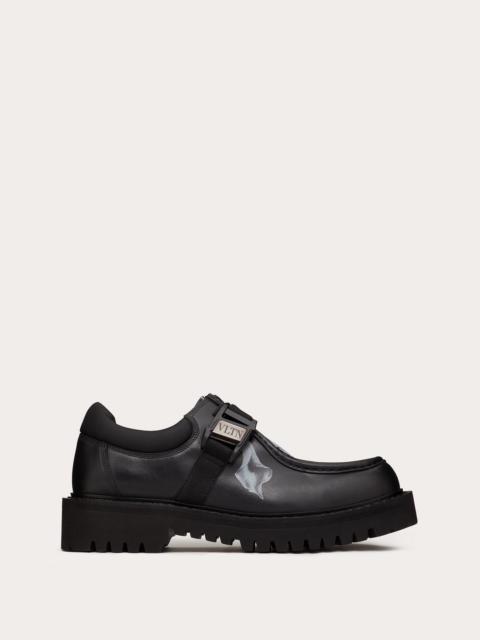 Valentino Flowersity Calfskin Derby with VLTN Buckle